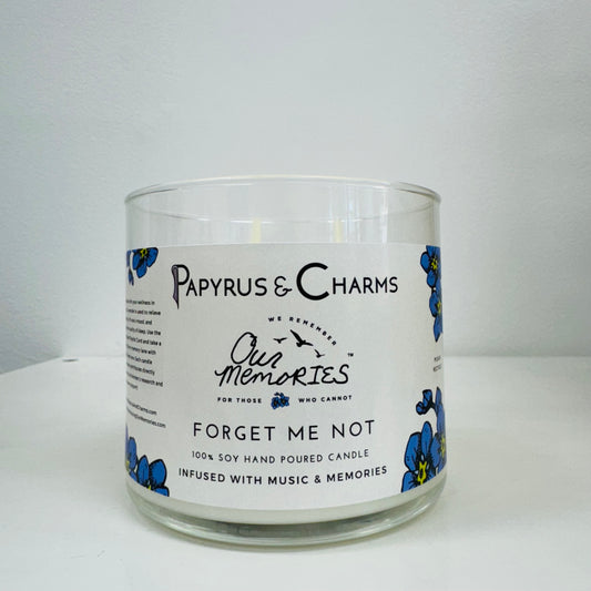 “Forget Me Not” Playlist Candle